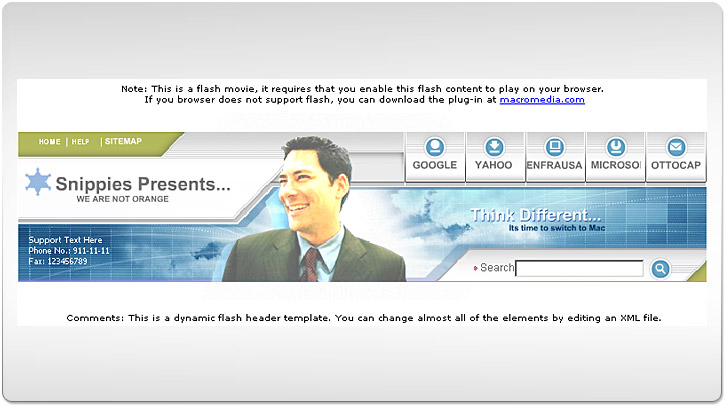 Dynamic Flash Header with XML connection by Chris Ilagan