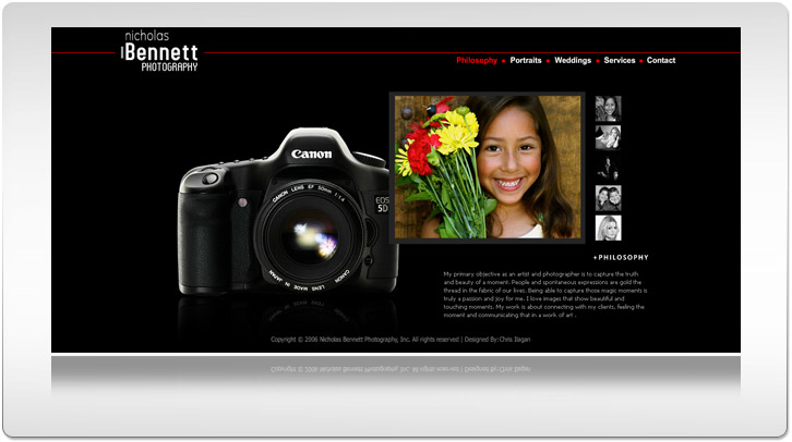 Nicholas Bennett Photography Site by Chris Ilagan