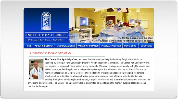 Specialty Care Inc. Site Design Concept by Chris Ilagan