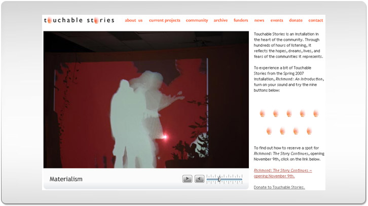 Touchable Stories  Web Site by Chris Ilagan