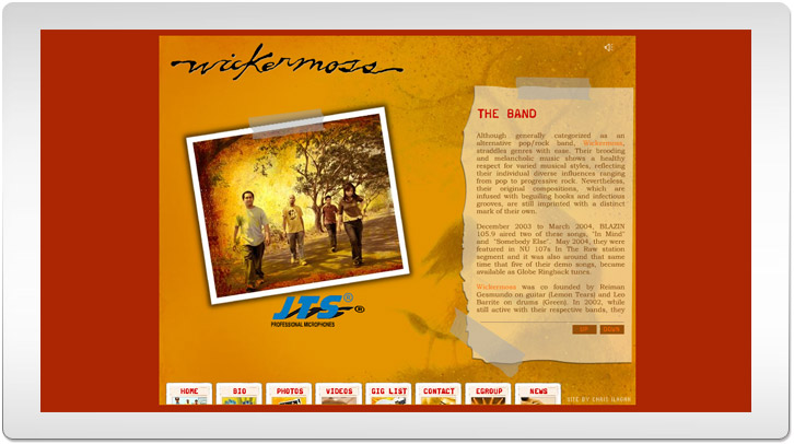 Wickermoss Band Website by Chris Ilagan